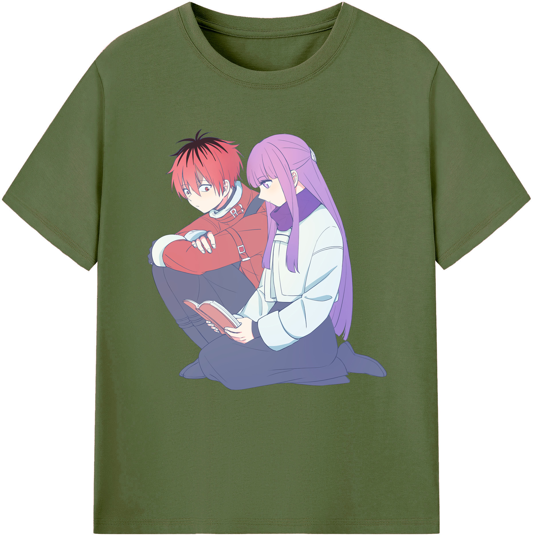 （画像用） 葬送のフリーレン Frieren 綿100％半袖Tシャツ（フロントプリント）